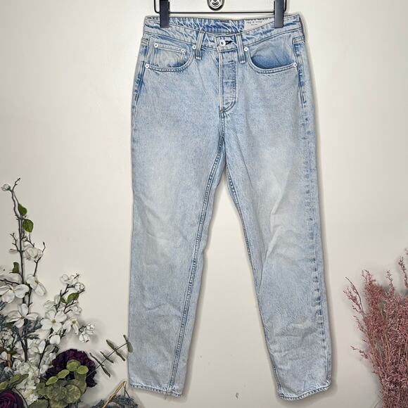 RAG & BONE Rosa Mid Rise Boyfriend Jeans Mica Light Wash {3L51} - Picture 3 of 7